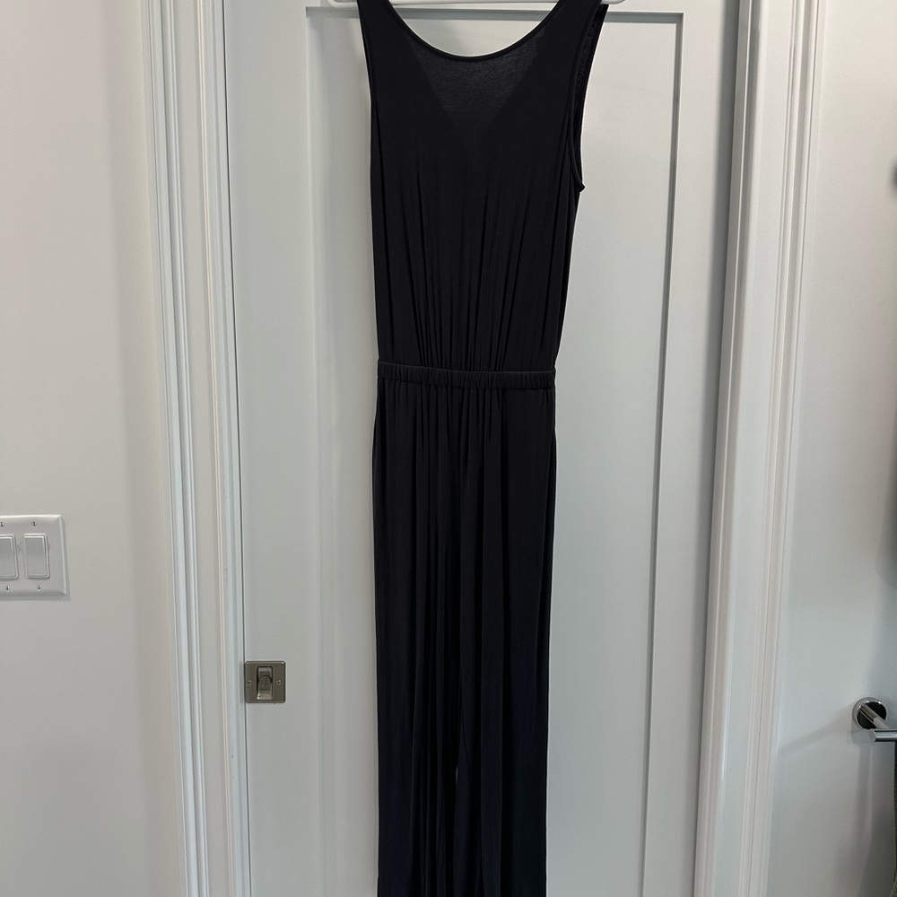 Charcoal Jumpsuit with open back
